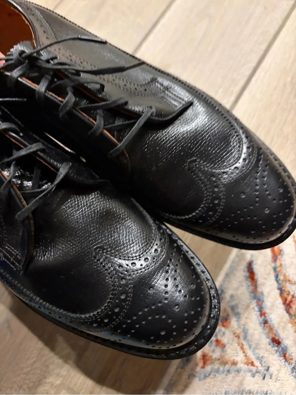 British Walkers Custom men’s wing tip Leather shoes oxfords size 9.5 B New